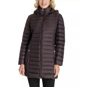 Michael Michael Kors Sz. S Hooded Packable Down Puffer Coat Chocolate NWT